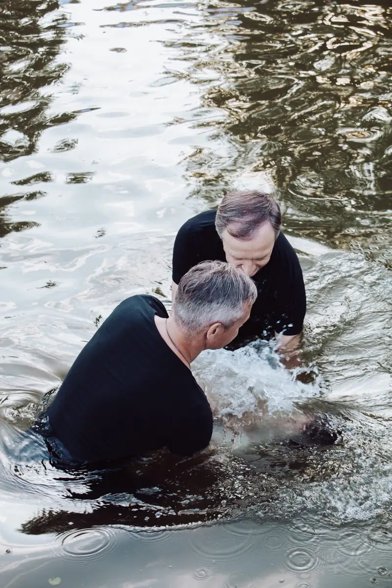 A baptism in open water